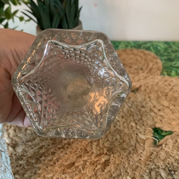 Vintage clear glass bud vase set, EUC - Picture 9 of 11